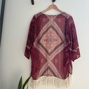 Multicolor Shawl with Bandana Motif